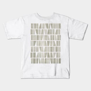 Monochromatic Mosaic in Beige Kids T-Shirt